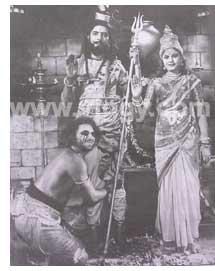 Rajkumar in film Bedara Kannappa