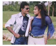 Shivaram and Meena in film Game