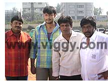 Producer Ramu, Darshan, Shivarajkumar and director Om Prakash Rao