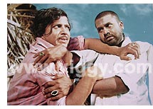 Lokesh with Vishnuvardhan in film Bhoothayyana Maga Ayyu 