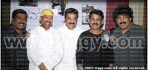 K. Manju, Vishnuvardhan, Kamala Hassan, Ramesh Aravind and Gurukiran