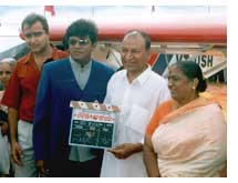 Producer Neha, Shivrajkumar, Dr. Rajkumar and Smt. Parvathamma