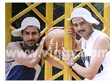 Siddarth and Rajesh in film Santosha